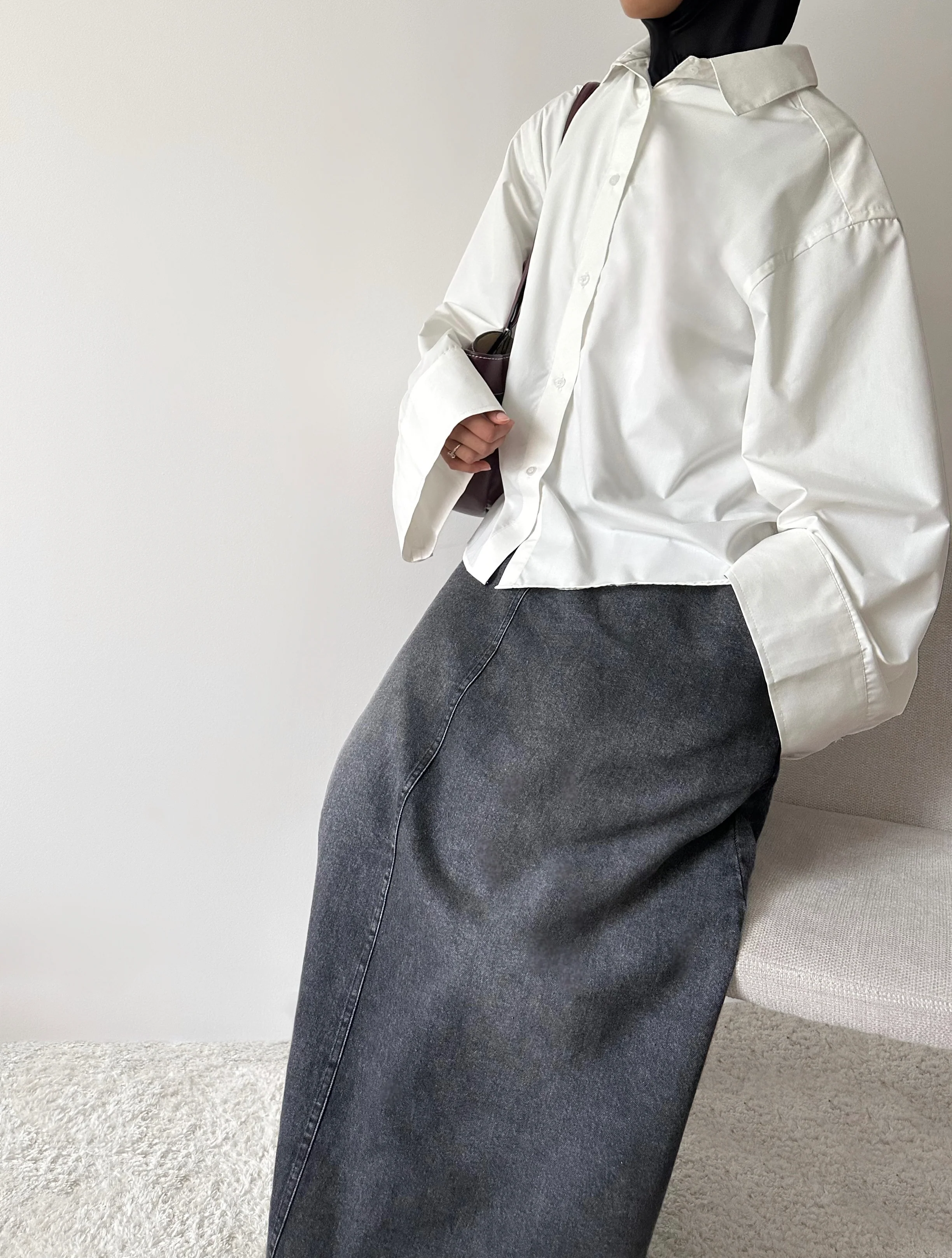 Shirt flared sleeves — White - Image 3