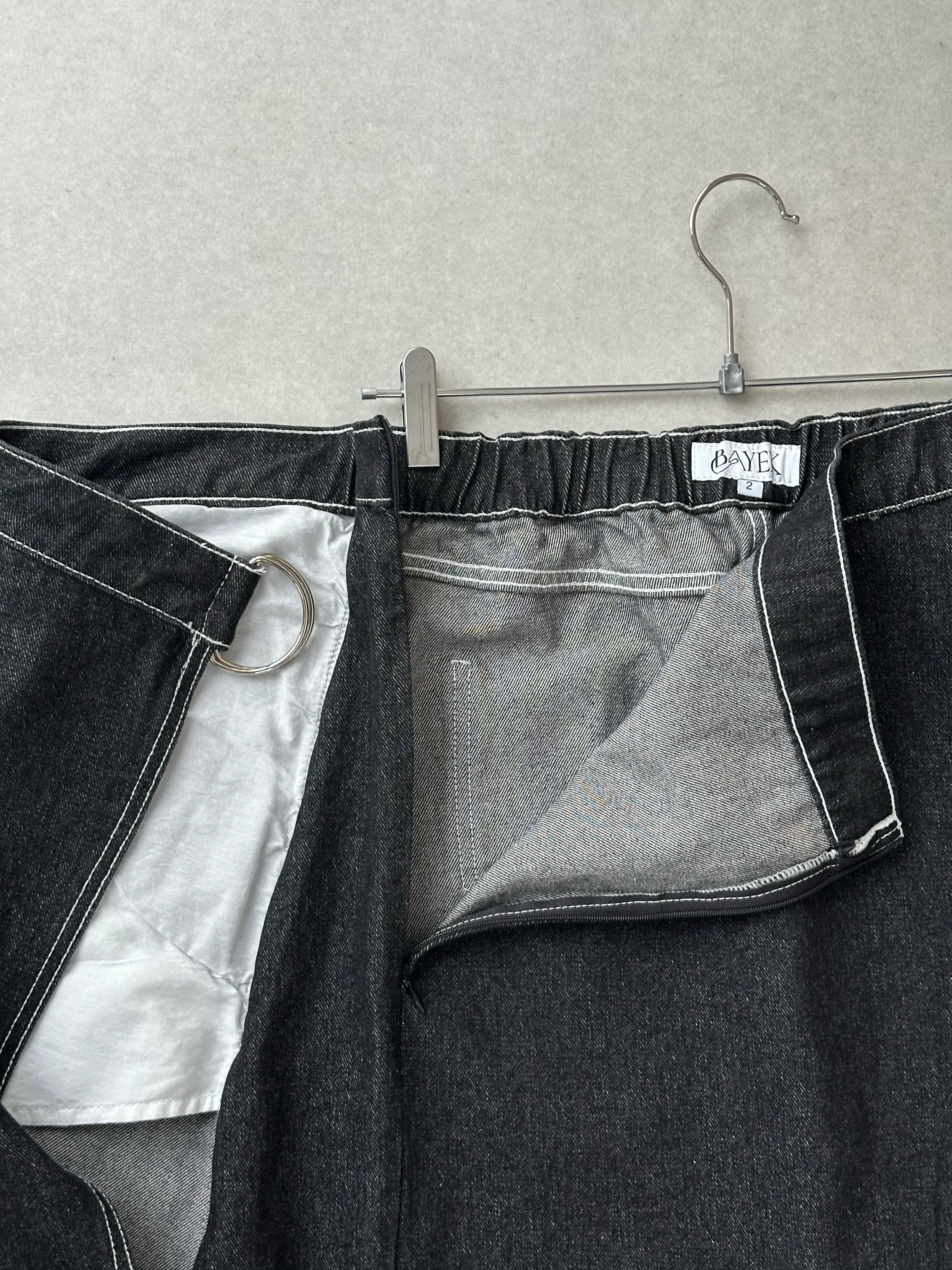 Jupe en jean portefeuille — Noir - Image 2