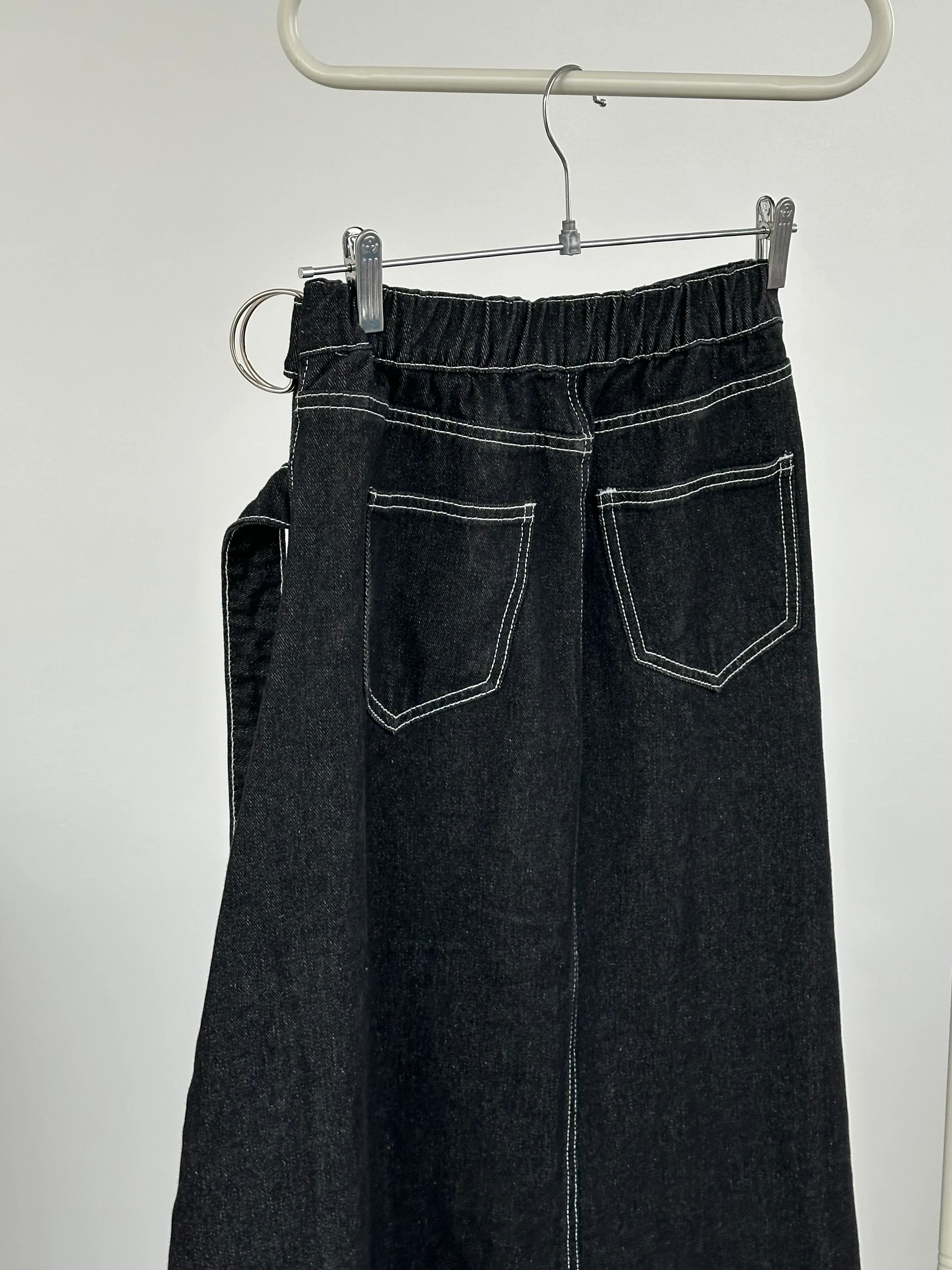 Jupe en jean portefeuille — Noir - Image 3