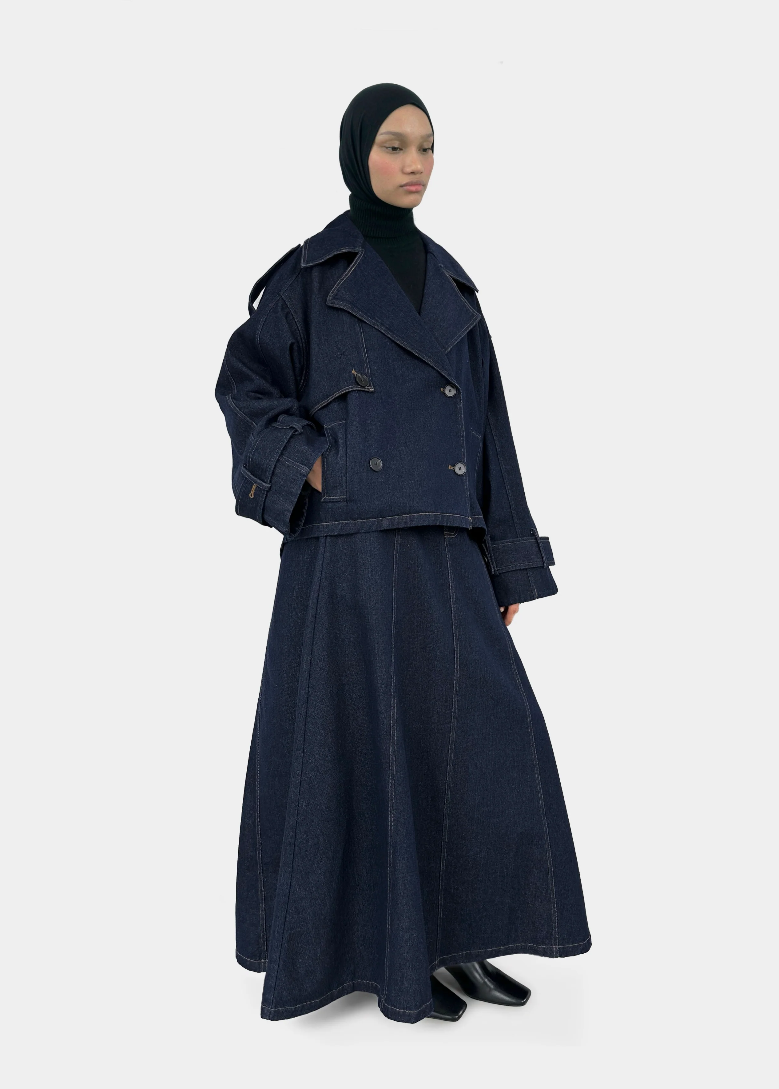 Jupe en jean longue — Bleu - Image 2