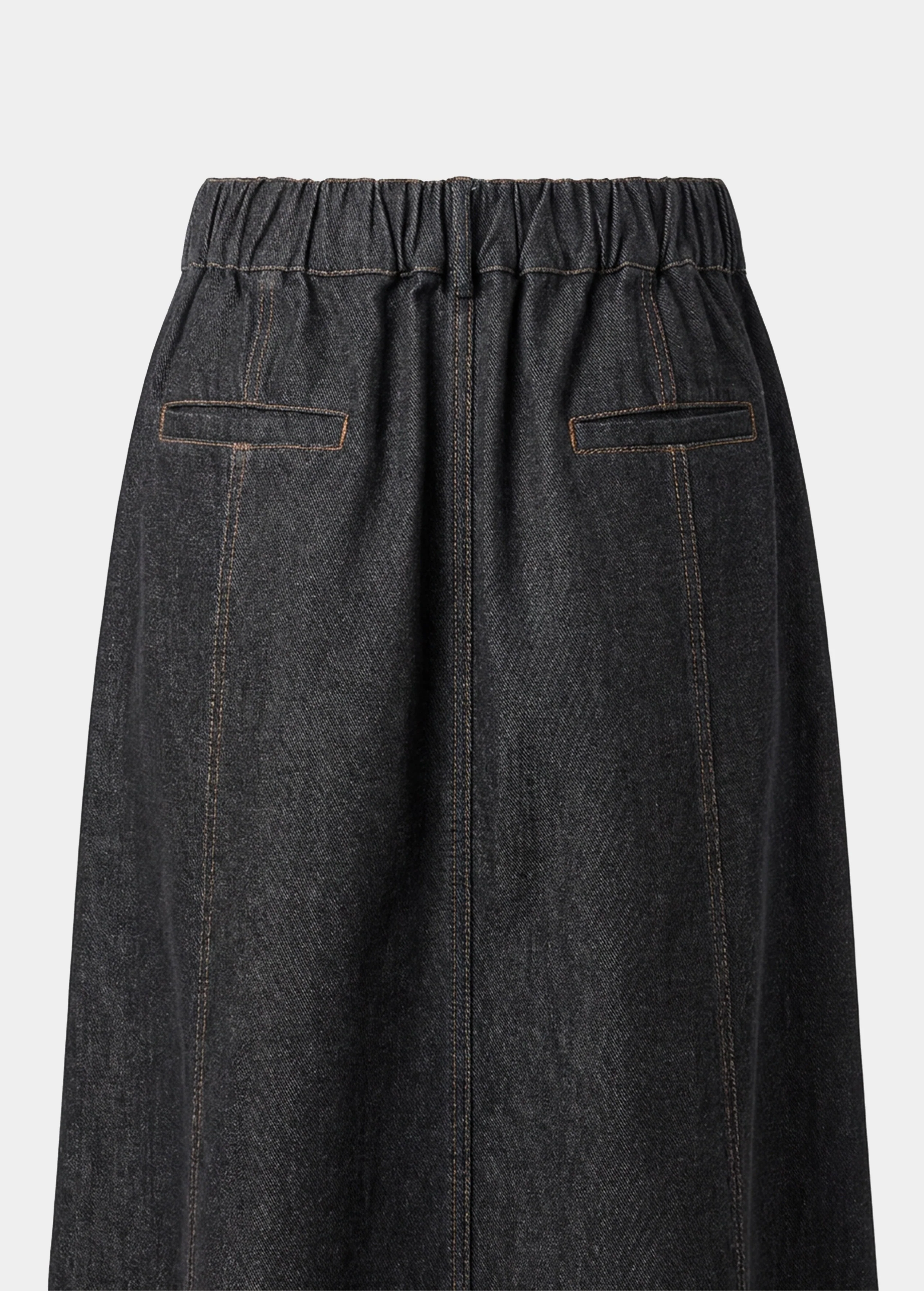 Jupe en jean longue — Gris foncé - Image 5