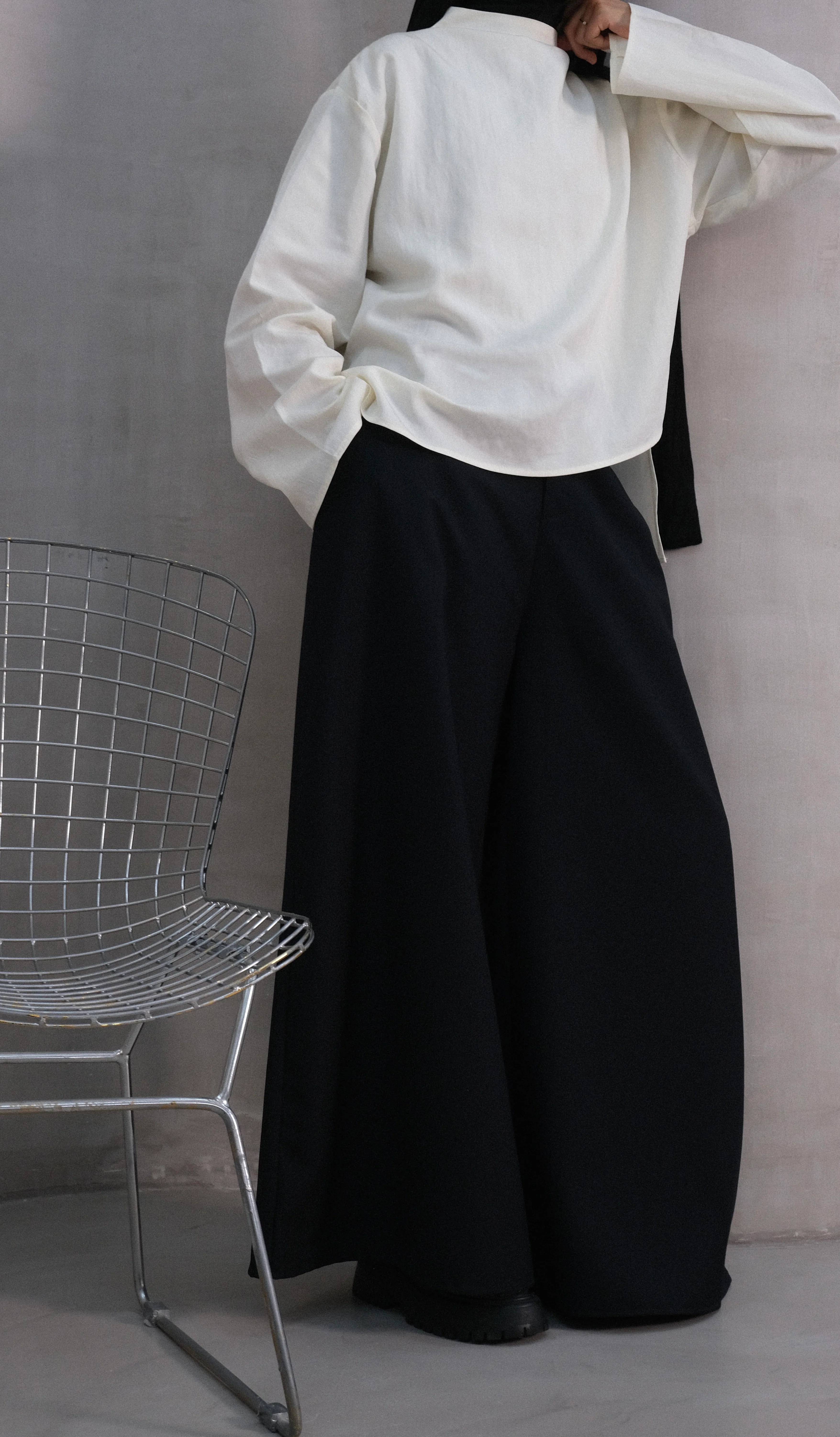 Pantalon ample — Noir - Image 3