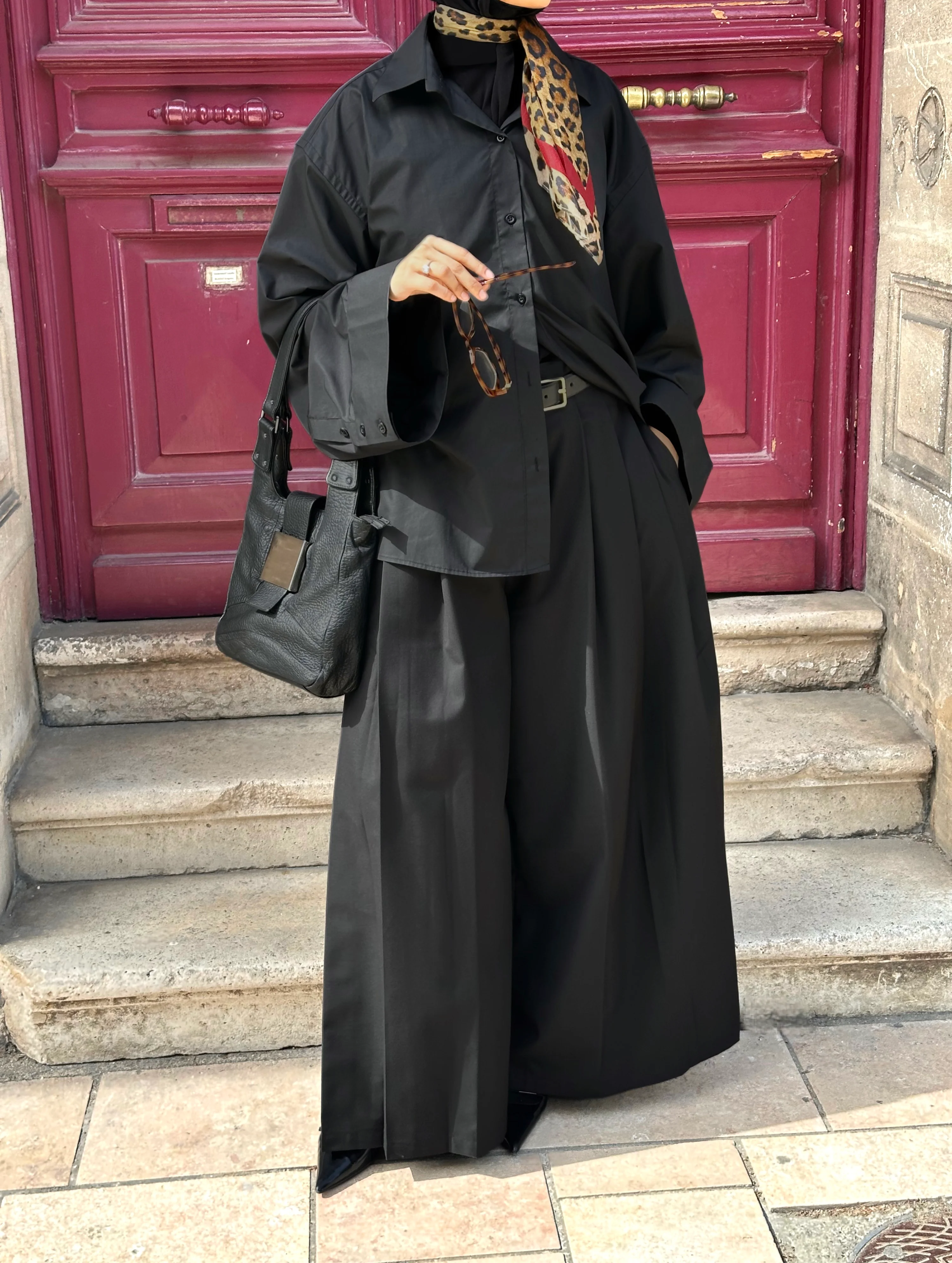 Pantalon plissé — Noir - Image 4