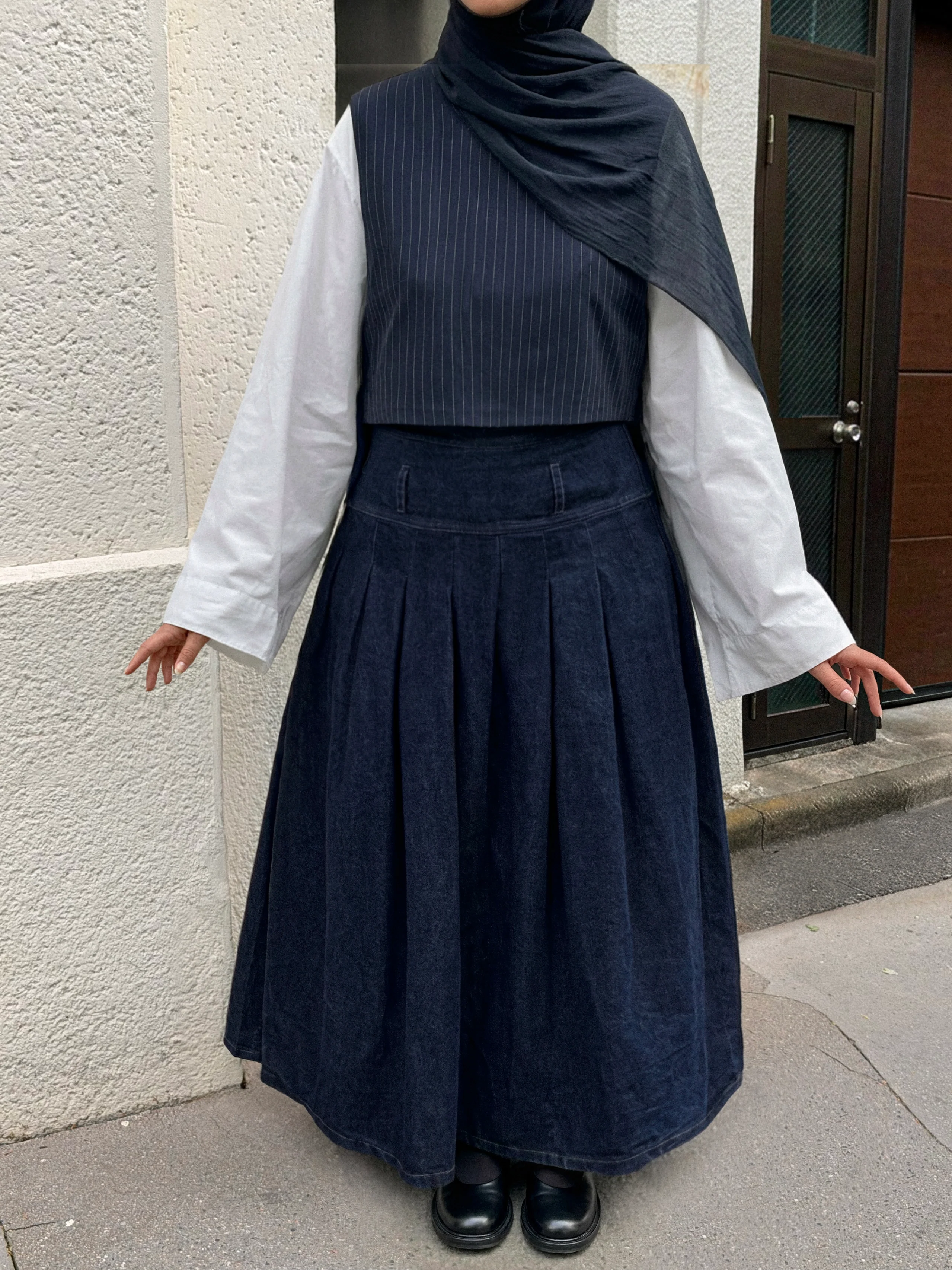Jupe en jean avec passants - Image 3