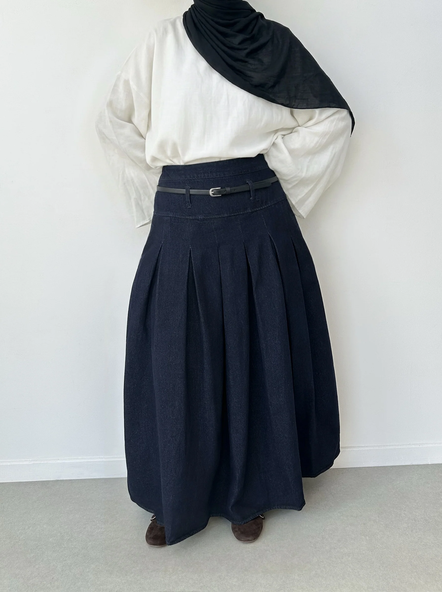 Jupe en jean avec passants - Image 7