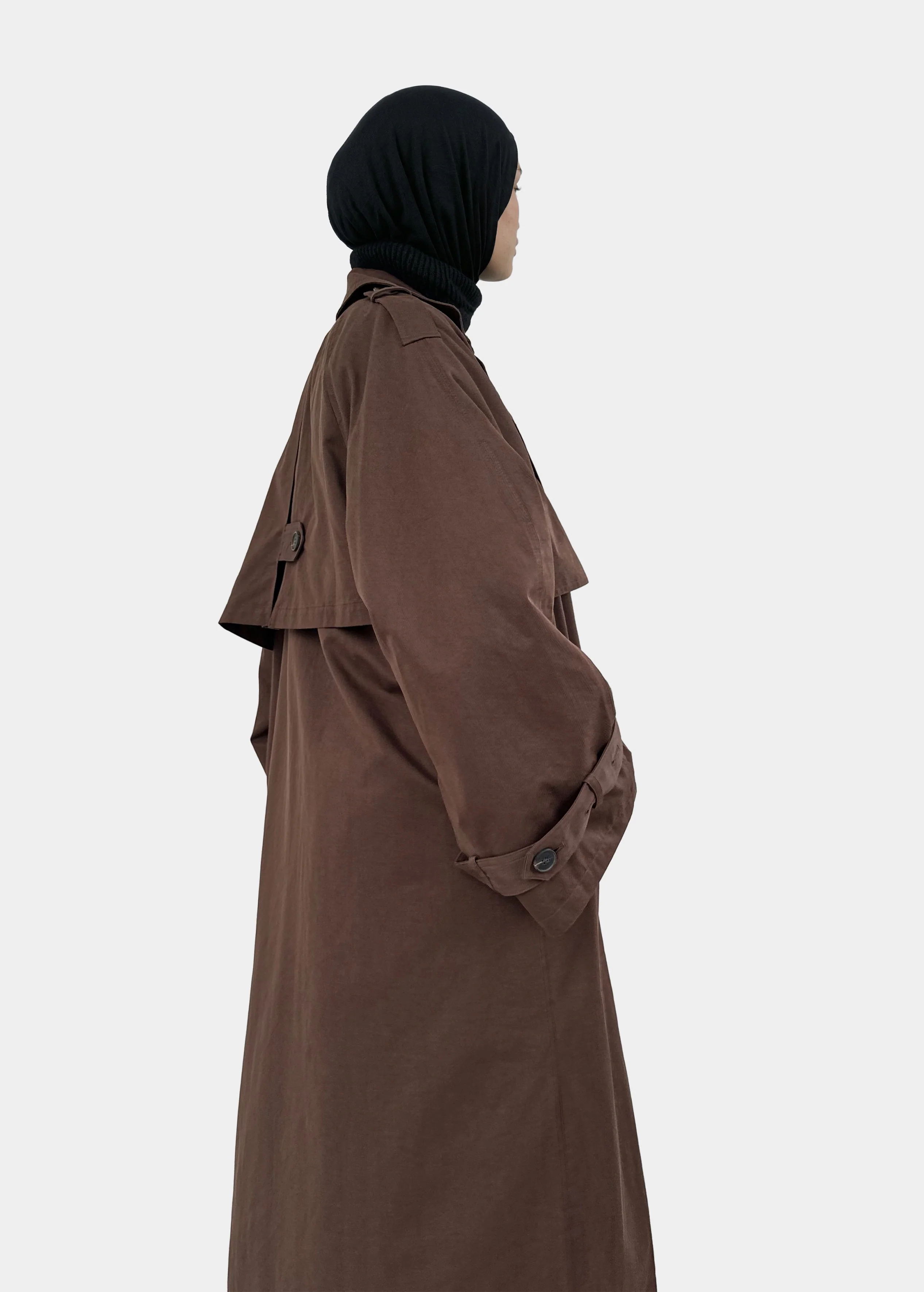 Trench oversize long — Marron - Image 4